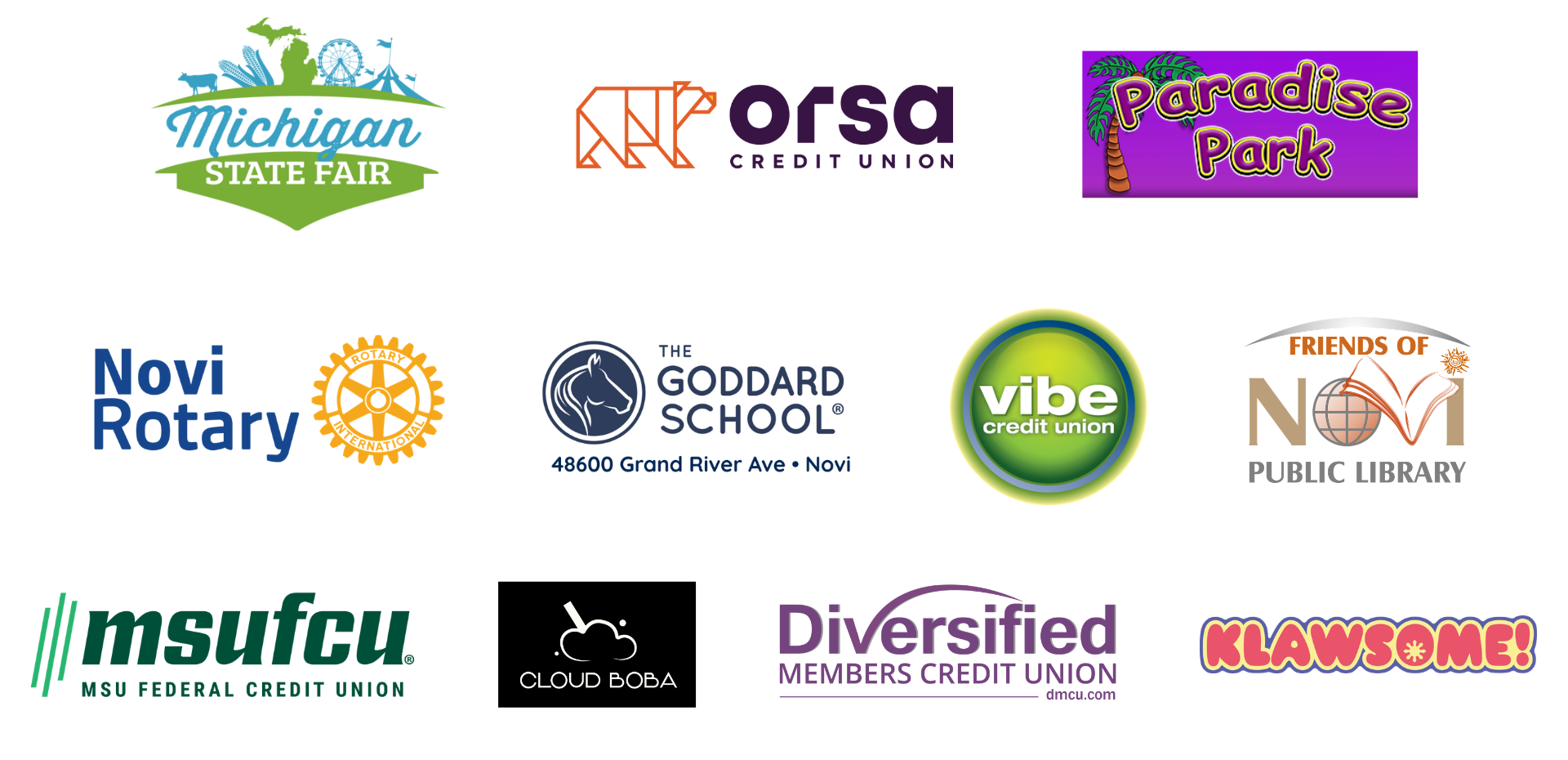 Summer Reading Program Sponsors