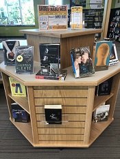 Books on display at library